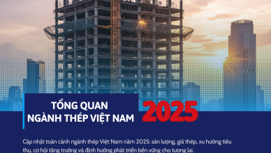 Cập nhật toàn cảnh ngành thép Việt Nam năm 2025: sản lượng, giá thép, xu hướng tiêu thụ, cơ hội tăng trưởng và định hướng phát triển bền vững cho tương lai.